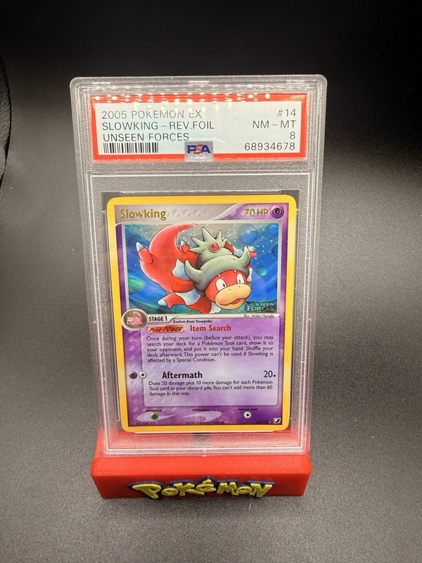 Pokémon TCG 2005 Slowking Holo Unseen Forces EX 14/115 PSA 8 NM ✨reverse