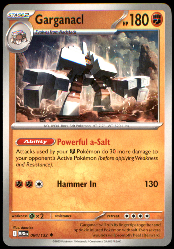 Garganacl Regular ME01: Mega Evolution 084/132 NM danciao