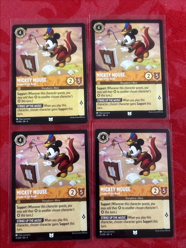 4x Disney Lorcana: Ursula’s Return – Mickey Mouse – Leader of the Band 15/204 x4