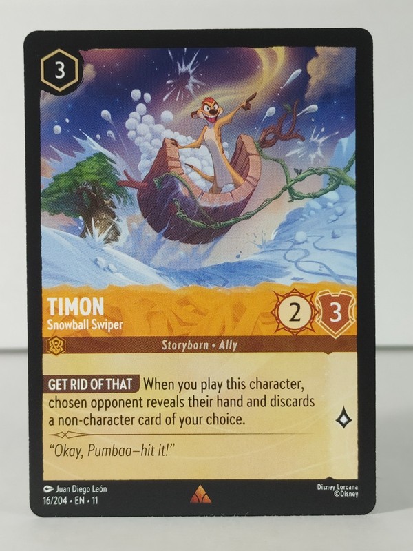 Timon – Snowball Swiper – Rare – Winterspell #16 – LORCANA -B