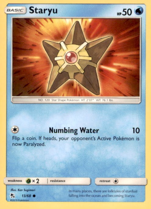 STARYU 13/68 COMMON HIDDEN FATES POKEMON NEAR MINT