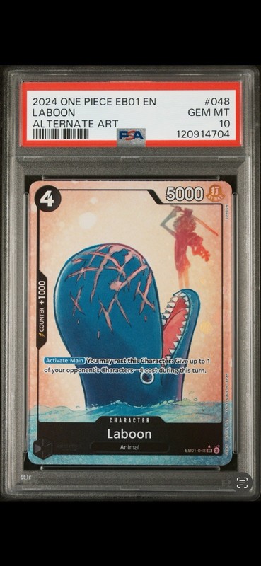 2024 ONE PIECE EB01-EXTRA BOOSTER -MEMORIAL COLLECTION- #048 LABOON PSA 10