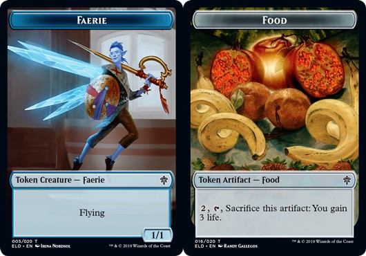 1 x Faerie Token // Food Token (016) – Foil – Throne of Eldraine – Moderate Play