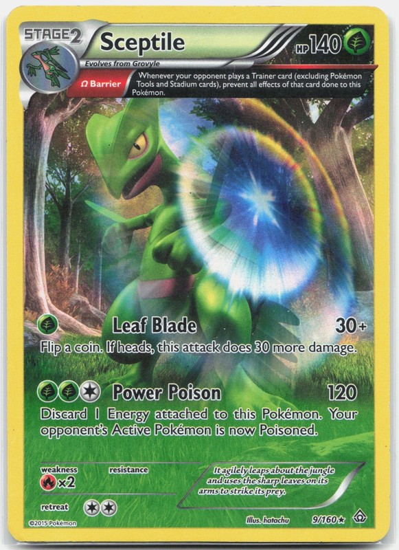 Sceptile (Omega) Holo Rare XY – Primal Clash PRC Grass Holo 9/160 2015 MP