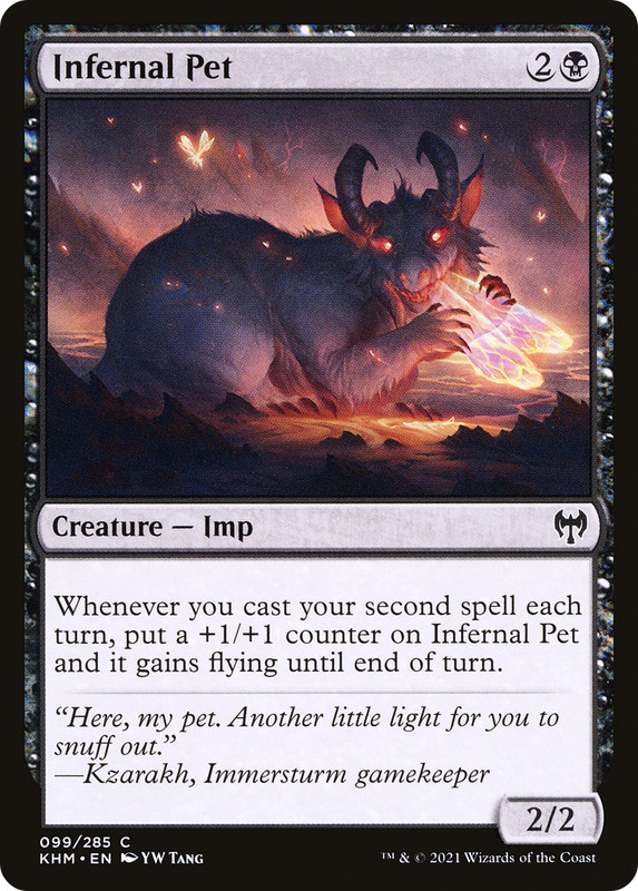 x4 Infernal Pet KHM MTG Kaldheim 99/285 COMMON M/NM 4x