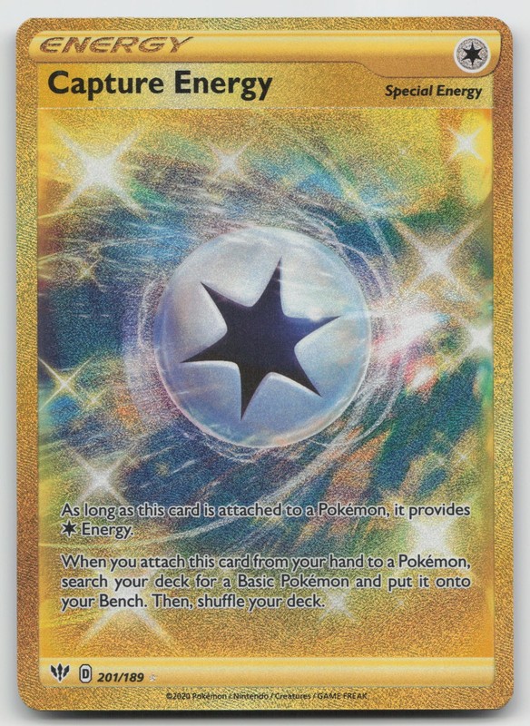 Capture Energy (Secret) Secret Rare SWSH03: Darkness Ablaze 201/189 NM