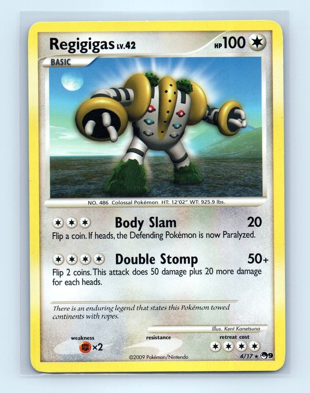 Pokemon tcg POP Series 9 Regigigas Lightly played