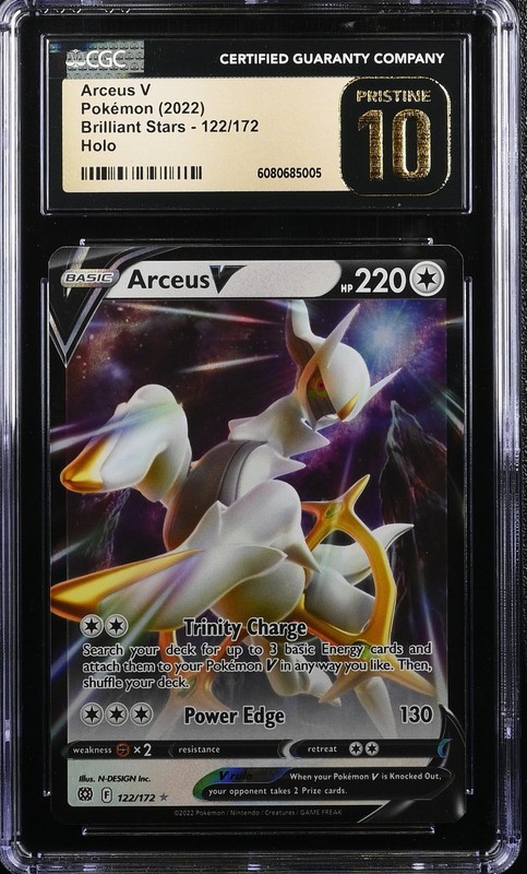 Pokemon Arceus V 122/172 Brilliant Stars S&S Ultra Rare CGC 10 PRISTINE