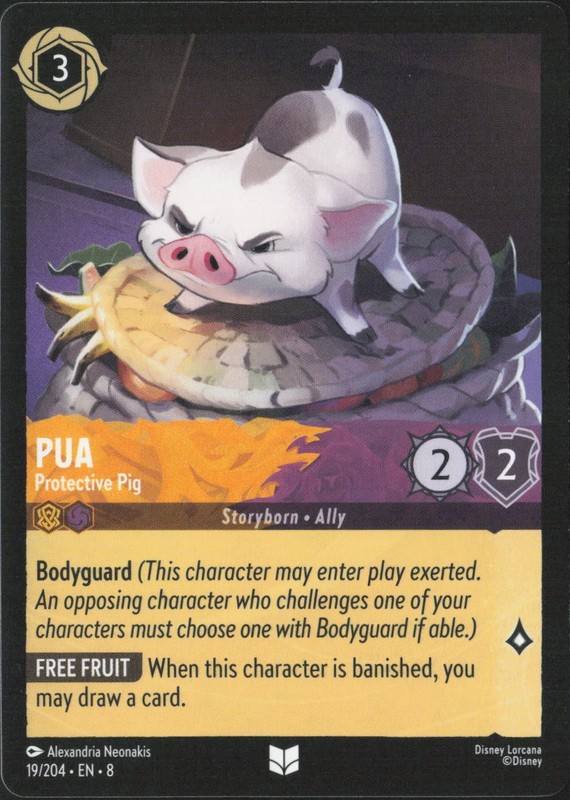 Disney Lorcana Reign of Jafar #19/204 – Pua Protective Pig NM Regular