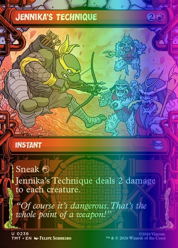MTG Jennika’s Technique (236/343) Teenage Mutant Ninja Turtles LP FOIL- Showcase