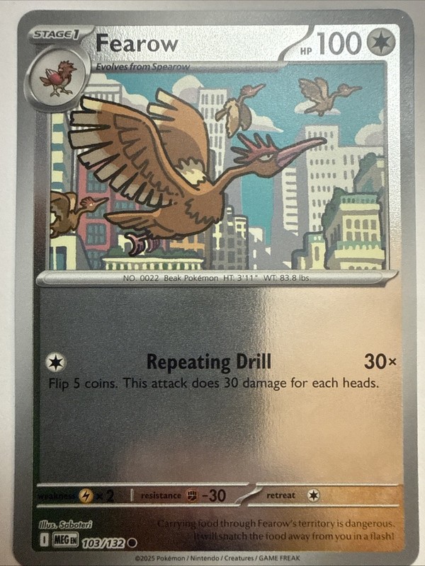 Fearow 103/132 Me01: Mega Evolution Reverse Holo