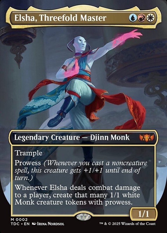 Elsha, Threefold Master 0002 Mythic Borderless Foil Tarkir Commander MTG NM
