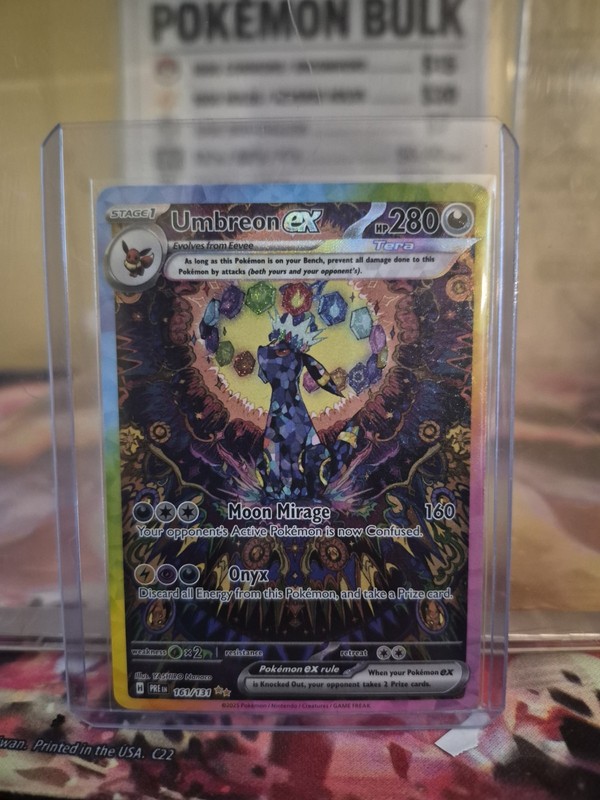 Pokémon TCG Prismatic Evolutions Umbreon EX Card 161/131 SIR