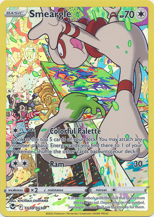 Smeargle – TG10/TG30 Ultra Rare Silver Tempest NM Pokemon TCG