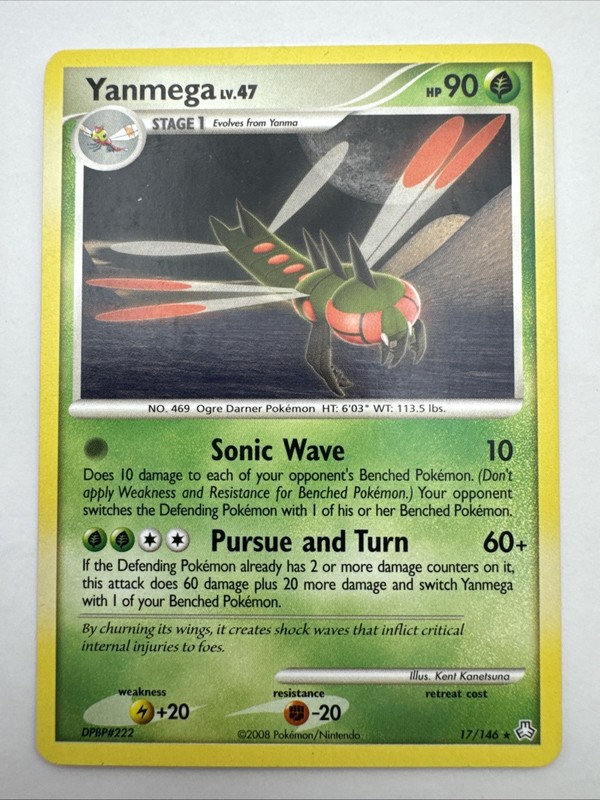 Yanmega 17/146 Non Holo Rare Diamond & Pearl Legends Awakened Light Play Pokemon