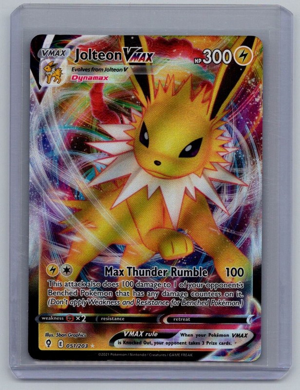 Jolteon VMAX 051/203 Holo VMAX Rare Evolving Skies Pokemon NM