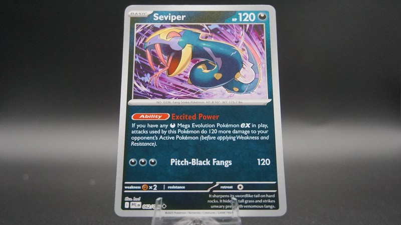 Seviper 062/094 Uncommon Phantasmal Flames Pokemon Reverse Holo Near Mint