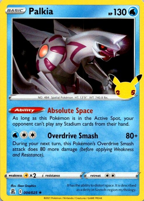 Palkia Holo Rare Celebrations 004/025 NM (SKU 1-2)