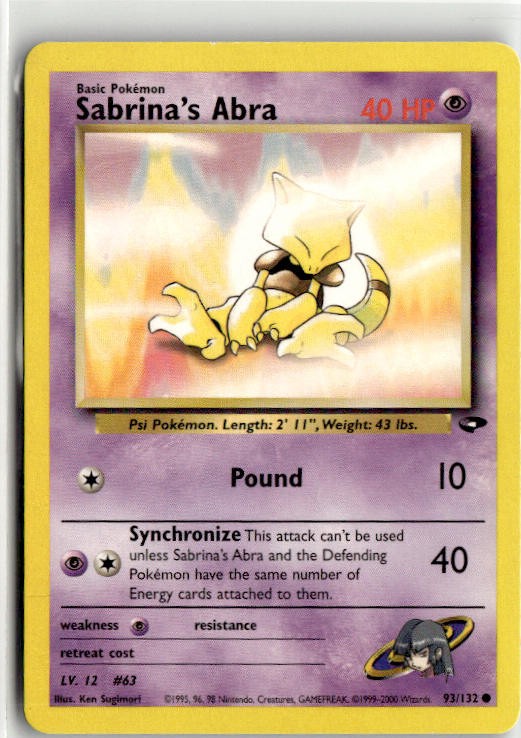 2000 Original Gym Challenge Sabrina’s Abra 93/132