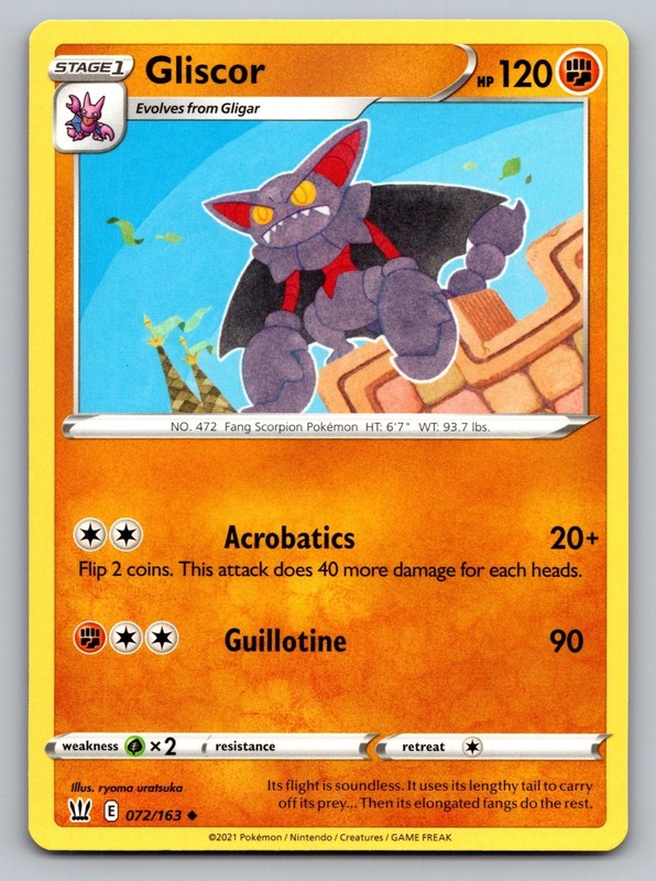 Gliscor 072/163 Uncommon Battle Styles Pokemon Lightly Played