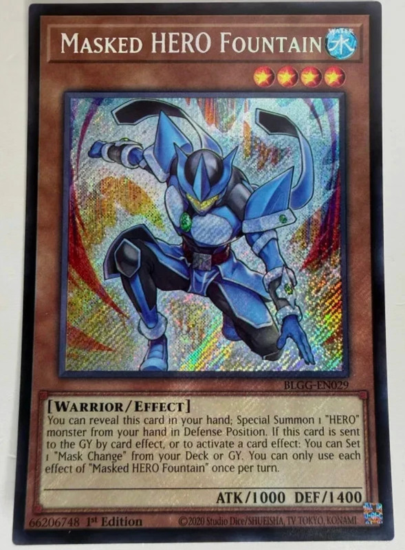 Masked HERO Fountain – BLGG-EN029 – Secret Rare – Glorious Gallery – NM/M