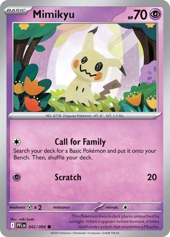 Mimikyu 042/094 Reverse Holo ME02: Phantasmal Flames LP-NM