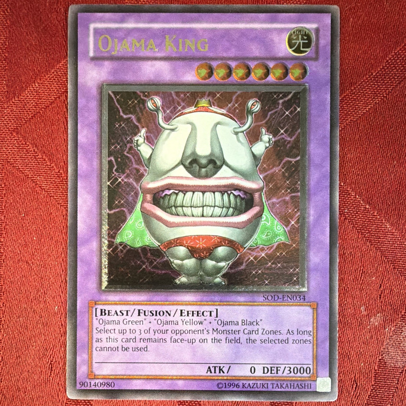 Konami Ojama King SOD-EN034 Soul of the Duelist Ultimate Rare Fusion Effect Eng