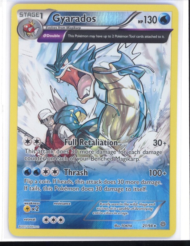 Pokemon XY – Ancient Origins Gyarados (21) (HR) #21 (Reverse Holo) NM 0222#45