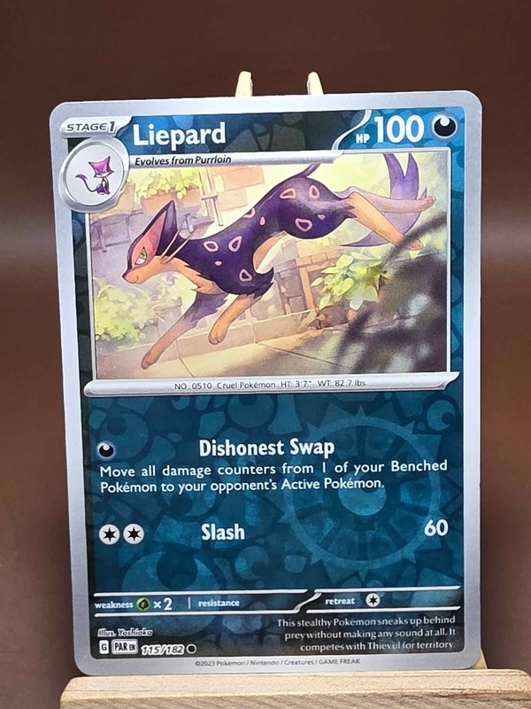 Liepard 115/182 Common Paradox Rift Pokemon Reverse Holo LP