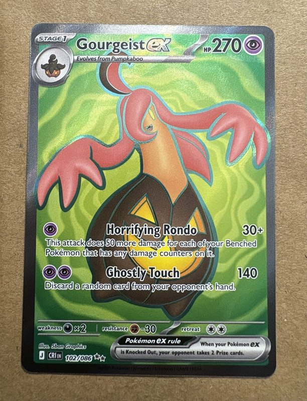 Gourgeist EX 102/086 Ultra Rare Pokémon TCG: Chaos Rising Card