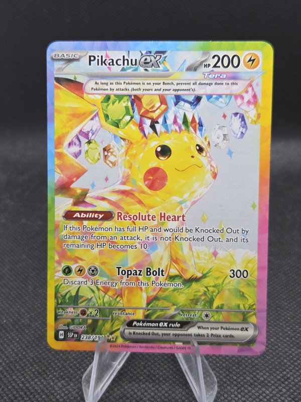 Pikachu EX 238/191 Pokemon Surging Sparks SIR – NM