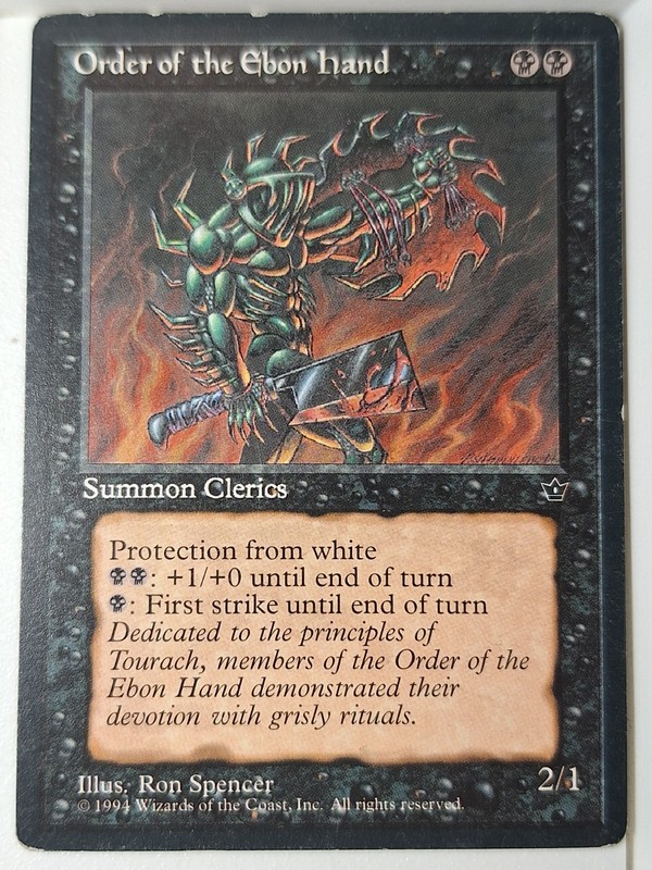 Order of the Ebon Hand (Spencer) – Fallen Empires – Magic the Gathering MTG