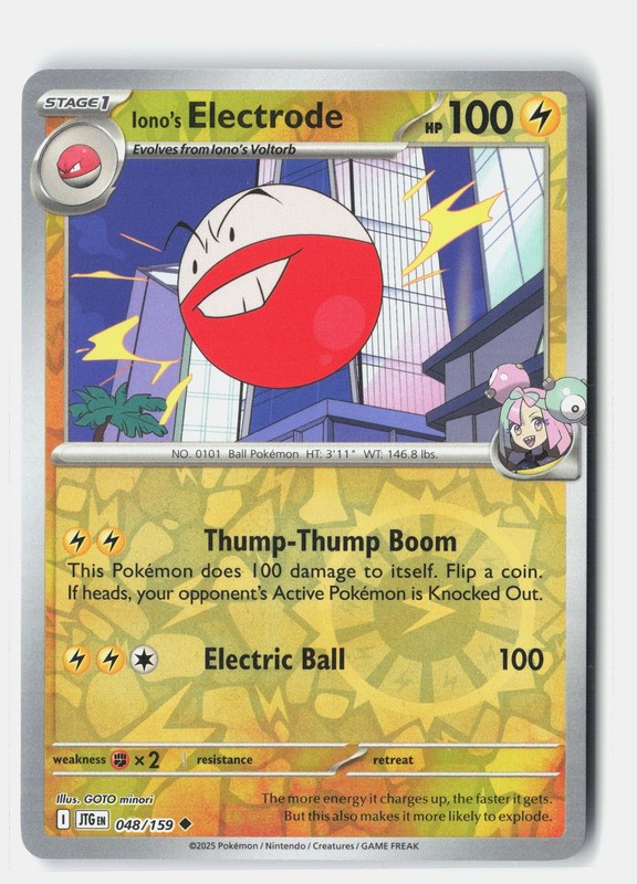 Iono’s Electrode Reverse Holofoil SV09: Journey Together 048/159 NM GOTO minori