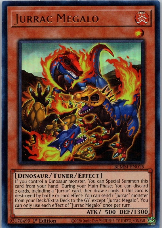 Jurrac Megalo 1st Edition Ultra Rare BLMM-EN016 NM