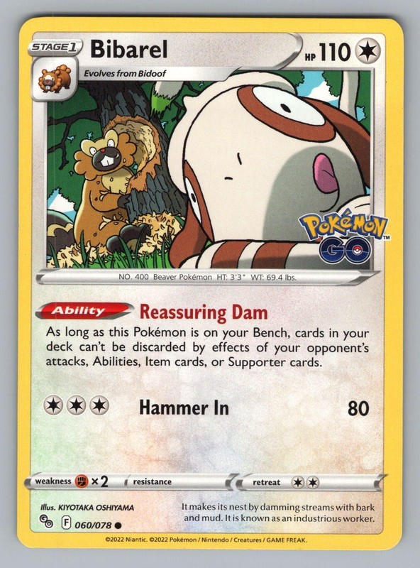 BIBAREL 060 C POKEMON NM PGO KIYOTAKA OSHIYAMA!*