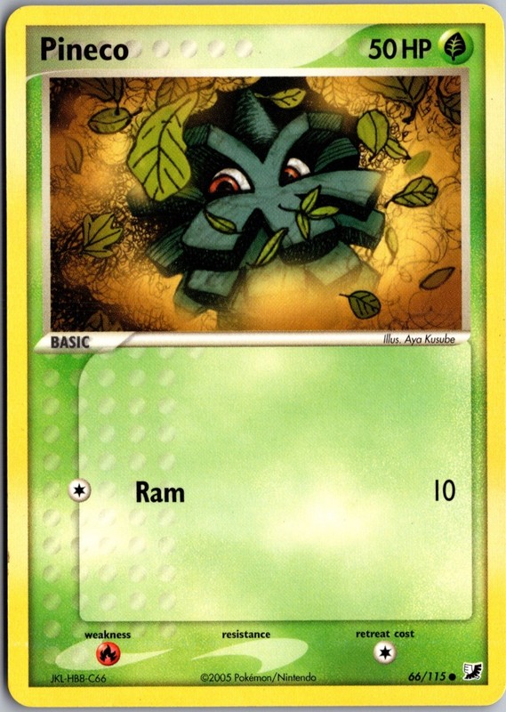 Pineco 66/115 Common Unseen Forces Lightly Played Pokemon Card TCG Single