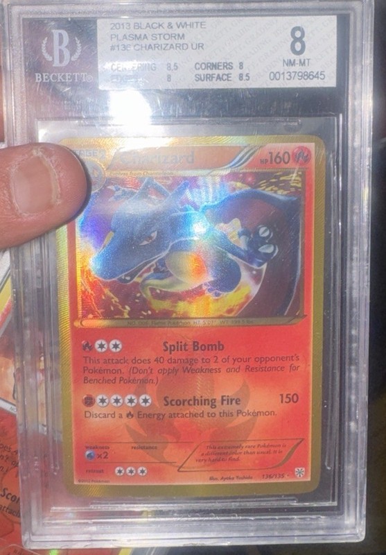 HARD TO FIND RARE!! POKEMON Plasma Storm GRADED OLD LABEL BGS 8 PLASMA CHARIZARD gallery