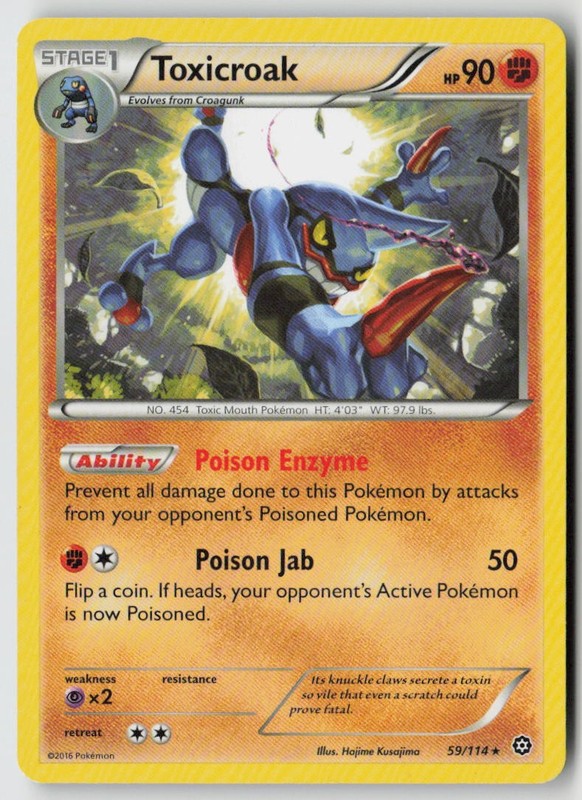 Toxicroak 59/114 – XY – Steam Siege – PTCG – LP