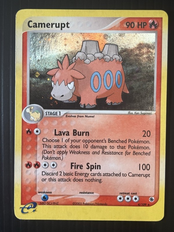 Camerupt 4/109 Ruby and Sapphire Holo