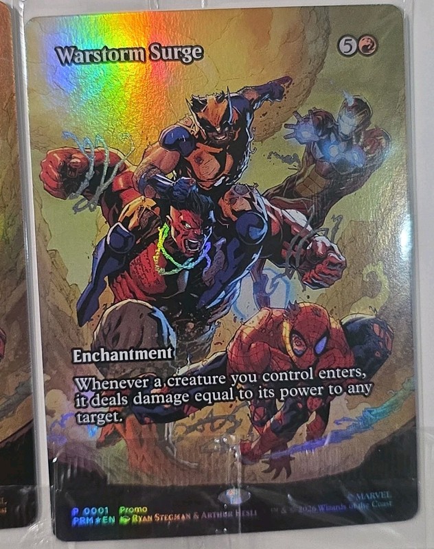Warstorm Surge MARVEL MTG Promo P 001 Foil Avengers Armageddon Sealed Card ONLY gallery