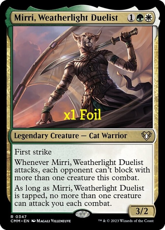 MTG Foil Commander Masters CMM Mirri, Weatherlight Duelist MINT