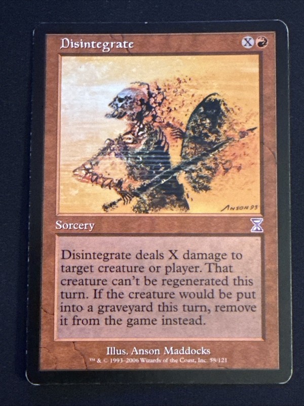 1x Disintegrate (58) Time Spiral Timeshifted MP MTG Magic the Gathering x1 MKE