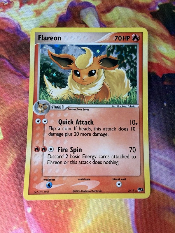 Flareon 2/17 NM Holo Rare POP Series 3 2006 Pokemon TCG