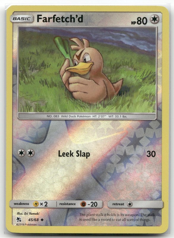 Farfetch’d 45/68 Hidden Fates Uncommon Reverse Holo Near Mint