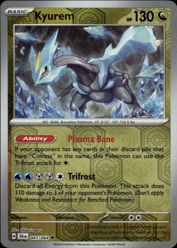Kyurem Reverse Holo Uncommon SV: Shrouded Fable 047/064 NM