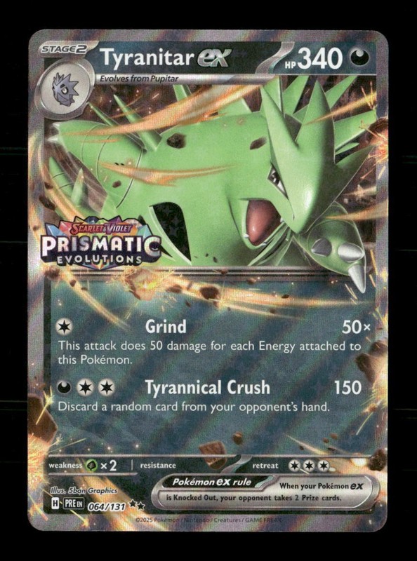 Tyranitar ex 064/131 Holo Prismatic Evolutions NM/M Pokemon