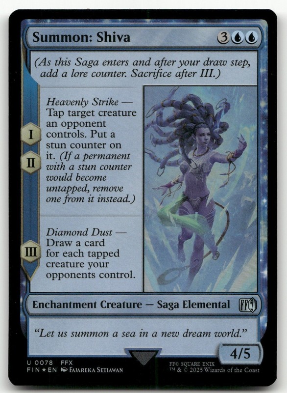 Summon: Shiva #78 (Foil) (NM) Final Fantasy FIN Magic MTG