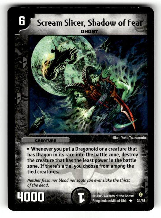 Duel Masters TCG – Scream Slicer, Shadow of Fear – Rare – Dragons of Hyperchaos