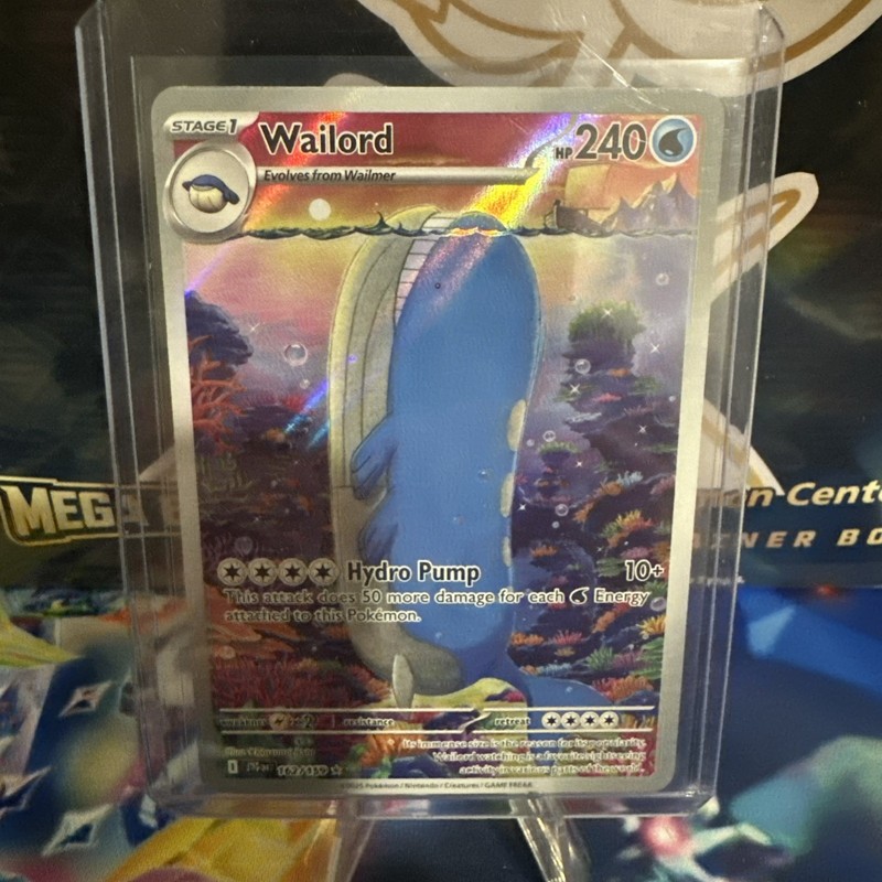 Pokémon Wailord 162/159 Journey Together Illustration Rare Holo 240HP