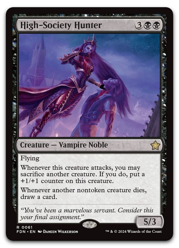 High-Society Hunter #61 (NM) Foundations FDN Magic MTG
